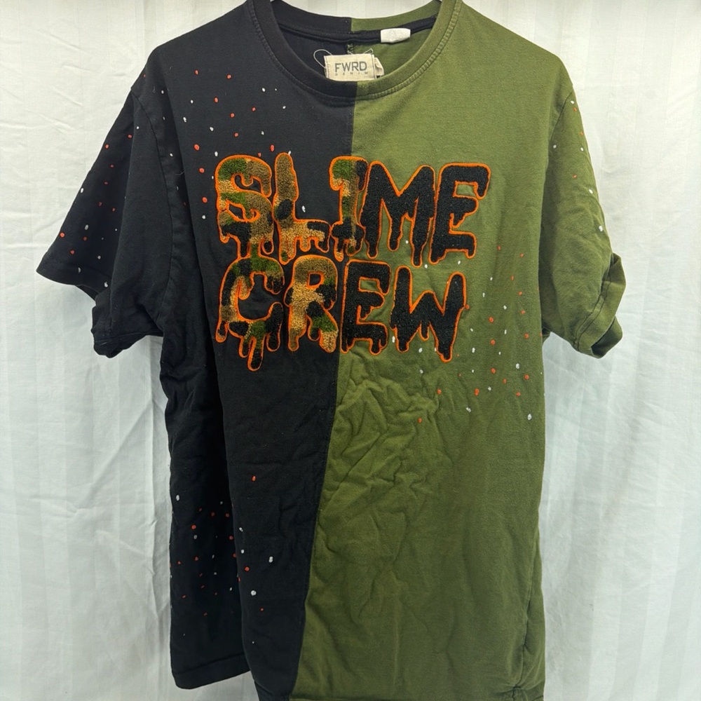 FWRD Black and Green‎ Slime Crew Men's Shirt